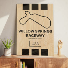 Load image into Gallery viewer, Willow Springs Raceway - Pista Series - Wood