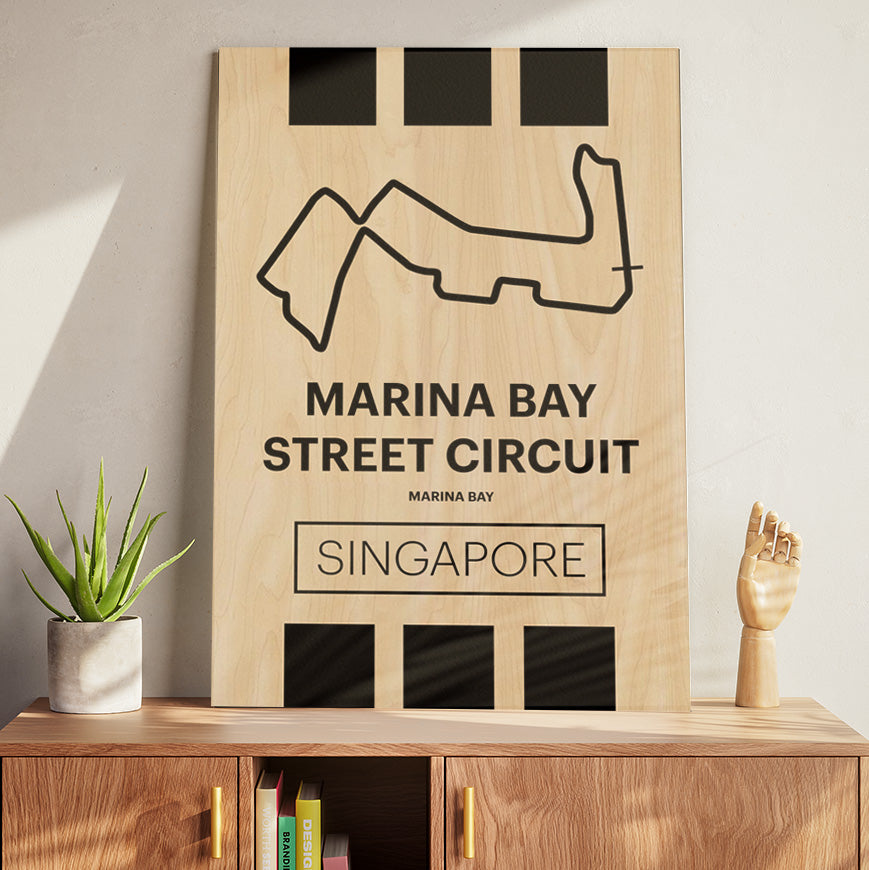 Marina Bay Street Circuit - Pista Series - Wood