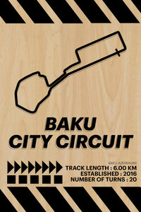 Baku City Circuit- Campione Series - Wood