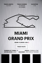 Load image into Gallery viewer, Miami Grand Prix - Corsa Series - Raw Metal
