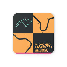 Load image into Gallery viewer, Mid-Ohio Sports Car Course - Cork Back Coaster
