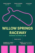 Load image into Gallery viewer, Willow Springs Raceway - Corsa Series
