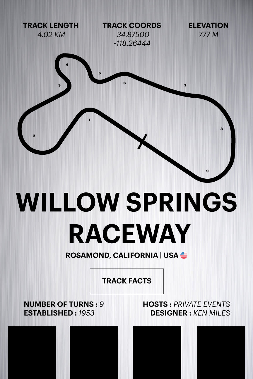 Willow Springs Raceway - Corsa Series - Raw Metal